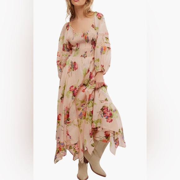 Free People Morning Glory Floral Maxi Dress Small B2856 - Picture 4 of 9